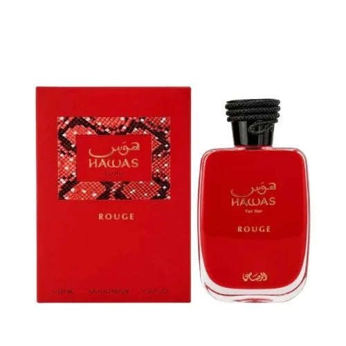 רסאסי הוואס רוז' - Rasasi Hawas Rouge 100ml E.D.P - בושם לאישה מקורי - בקבוק ואריזה