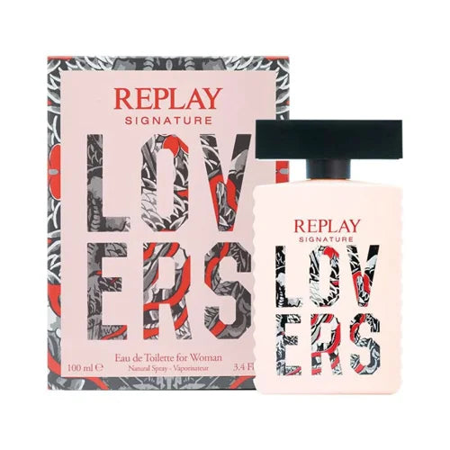 רפליי סיגנצ'ר לאברס פור וומן - Replay Signature Lovers For Woman 100ml E.D.T - בושם לאישה מקורי - בקבוק ואריזה