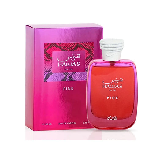 רסאסי הוואס פינק - Rasasi Hawas Pink 100ml E.D.P - בושם לאישה מקורי - בקבוק ואריזה